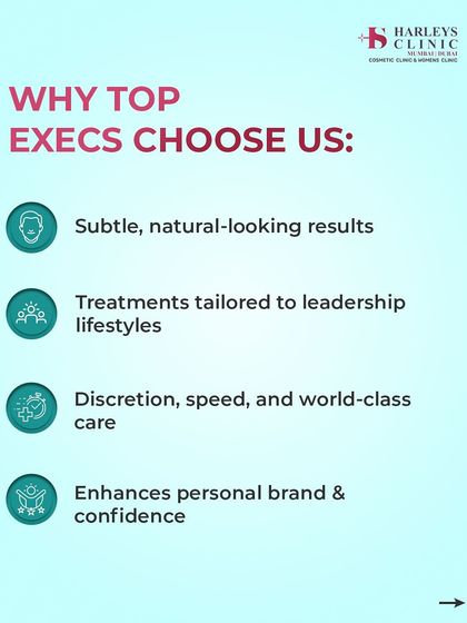 Top executives trust my clinic because I deliver subtle, natural-looking results tailored to a leadership lifestyle. I provide discretion, efficiency, and world-class care that enhances your personal brand and confidence.