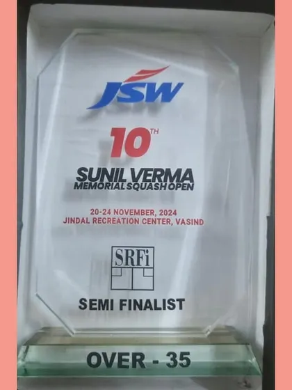 A proud moment for me, securing 3rd place in the Men’s Over 35 category at the JSW 10th Sunil Verma Memorial Squash Open. I believe in leading by example.