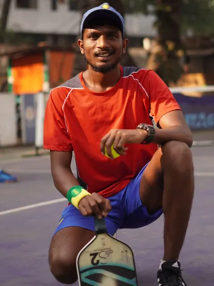 One of our athletes taking a quick break during a training session. We are dedicated to supporting the journey of every player, providing the coaching and community they need to succeed.