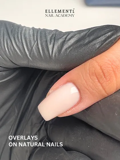 A perfect example of a natural nail overlay created by one of our students. She started with no prior knowledge and is now slaying techniques like this.