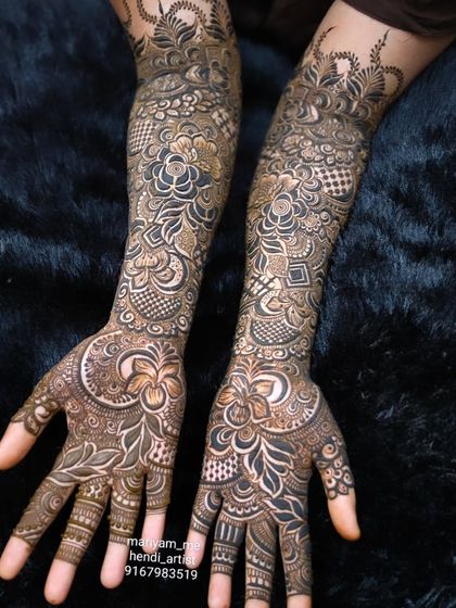Full Bridal Mehendi for Hands photo 66