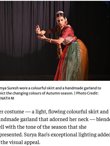 Indira Kadambi - Bharatanatyam Performance & Choreography In the Spotlight: Press, Posters & Acclaim photo 3