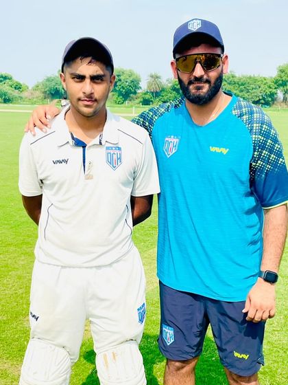 With Nikhil Malik, who played a vital role with a quickfire 67 in the successful run chase.