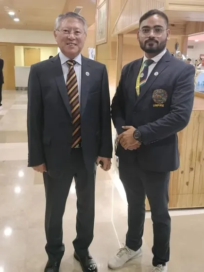 Pictured here with Grand Master Prof. Dr. Dato Leong Wai Meng. Learning from the grand masters is an honor and helps me bring world-class knowledge to my students.