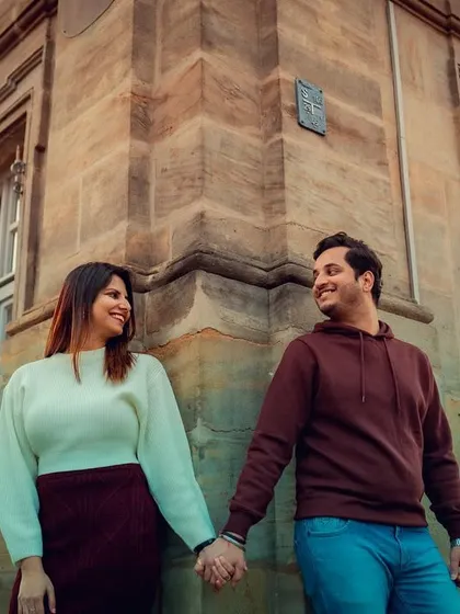Capturing romance on the historic streets of Erlangen, Germany. This shot shows my love for destination photography, using beautiful architecture as the backdrop for a couple's story.