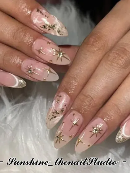 Another view of the starry, celestial nail set.