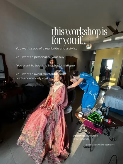 This workshop is for you if you want the perspective of both a real bride and a stylist. We help you personalize your buys, beat inspiration fatigue, and avoid the common mistakes most brides make during wedding shopping.