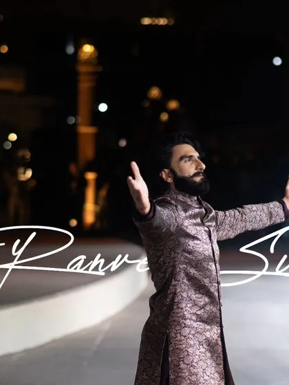 A signed portrait of Ranveer Singh from the 'Dharohar Kashi Ki' show, capturing his commanding presence and majestic look.