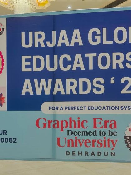 The banner for the URJAA Global Educators Awards '24, where we were a partner. We support initiatives that recognize excellence in the education system.