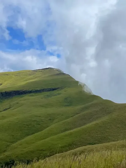 A beautiful view of the Nethravathi peak on a clear day.