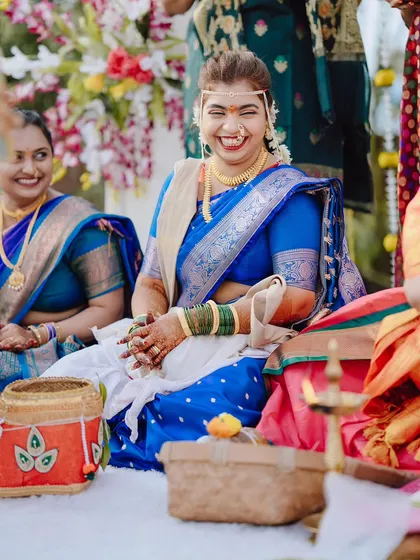 A moment of pure, uninhibited laughter from the bride during her wedding ceremony. These are the candid shots that tell the real story.