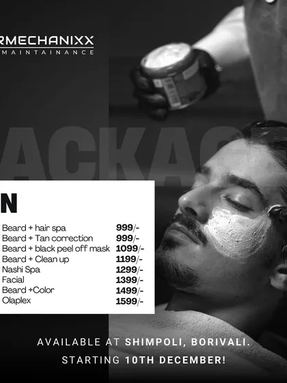 Another look at our exclusive grooming packages for men. Whether you need a simple cleanup or a full Olaplex treatment, we have a package that fits your needs.