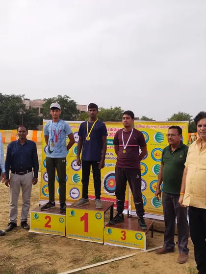 Celebrating Prince's incredible performance at the Alwar District Archery Championship, where he secured silver medals in the Under 17, Under 19, and Senior categories.