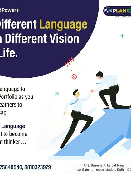 A different language is a different vision of life. This graphic encourages professionals to add a language to their portfolio to become a great thinker.