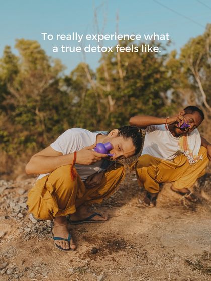 Students practice Jala Neti, a traditional yogic cleansing technique (kriya) to purify the nasal passages. This is part of learning what a true detox feels like, cleansing the body from the inside out.