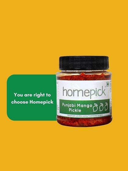 When you choose Homepick, you are choosing authentic, traditional pickles made with care. Our Punjabi Mango Pickle is a testament to our commitment to quality.