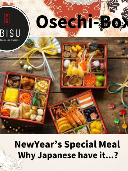 This is an Osechi-Box, a special meal traditionally eaten during the Japanese New Year. Each item in the box is symbolic, representing wishes for health, happiness, and prosperity in the year to come. We offer this as a special menu item.
