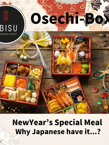 This is an Osechi-Box, a special meal traditionally eaten during the Japanese New Year. Each item in the box is symbolic, representing wishes for health, happiness, and prosperity in the year to come. We offer this as a special menu item.