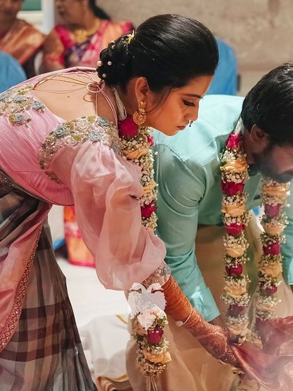 Blouse House by Mahitha Prasad - Custom Blouse Design & Embroidery Reception & Sangeet Glamour photo 33