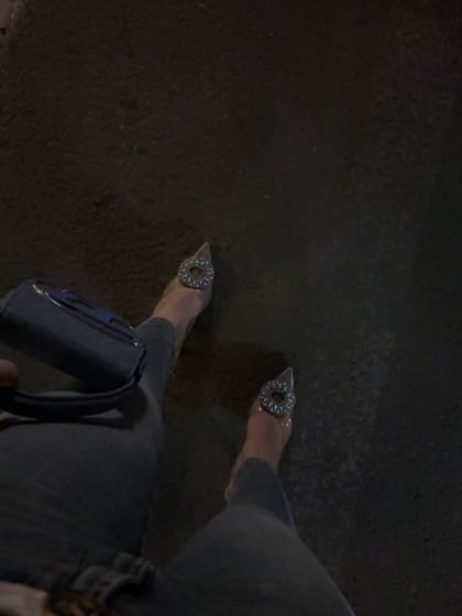 A shot of my sparkling heels for a night out.