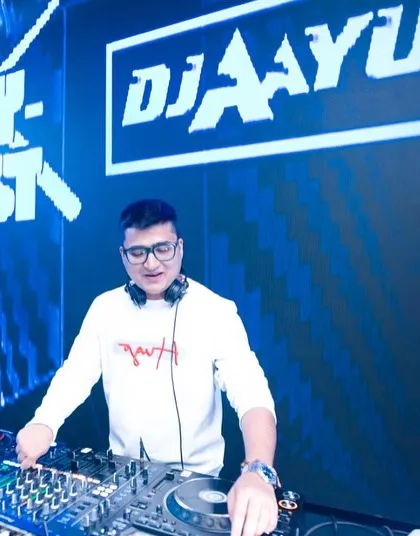 In front of a massive LED screen with my logo. The production at some of these events is world-class.