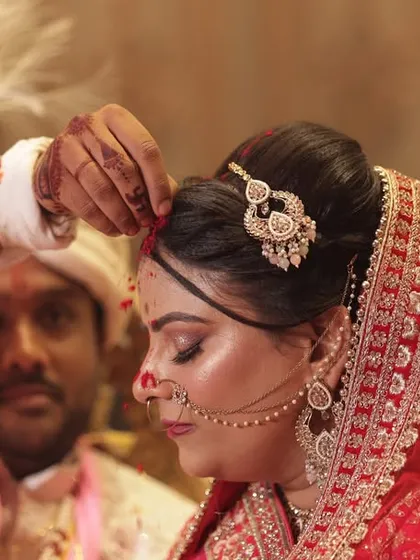 The Sindoor ceremony is a deeply significant ritual. We capture this intimate and emotional moment with the respect and focus it deserves.