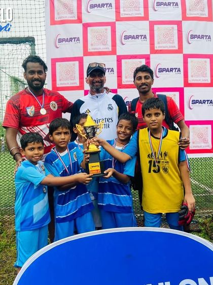 Our Under 9 boys team celebrating their runners-up position at the Sparta X Decathlon League. Every tournament is a valuable learning experience, and we are proud of their effort.