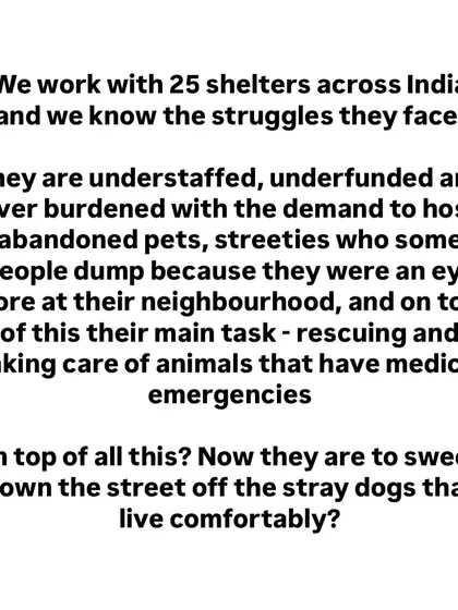 We highlight the immense pressure on animal shelters, which are often underfunded and understaffed. The court's ruling to relocate strays adds an unsustainable burden to these organizations.