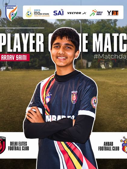 Hat-trick Hero! Arnav Saini named Player of the Match after scoring 3 goals and providing 2 assists on Matchday 2.