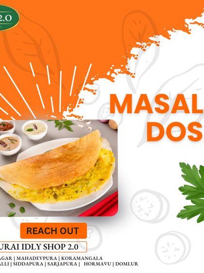 Another tempting shot of our Masala Dosa, the ultimate South Indian comfort food.