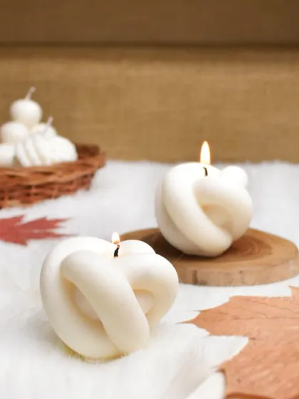 Twist it up with our knot candles. These structural candles are perfect for adding a modern and artistic touch to your decor.