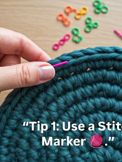 Want to crochet like a pro? Here are three quick tips. Use a stitch marker, practice your tension to avoid stitches that are too tight or too loose, and experiment with new color combinations.