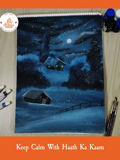 A beautiful nightscape painting. Art can keep you occupied and help channel energy towards something productive, which helps clear the mind.
