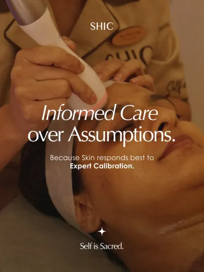 We prioritize informed care over assumptions. Skin responds best to expert calibration, which is why we use precise technology and deep knowledge to tailor every aspect of your facial for optimal results.