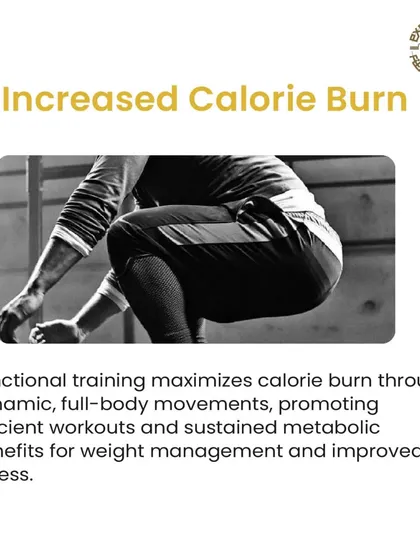 One of the key benefits of functional training is increased calorie burn. The dynamic, full-body movements promote efficient workouts and sustained metabolic benefits.