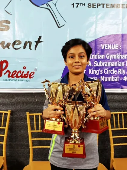 This is what dedication looks like. Our player Sara Jamsutkar showcasing her triple gold win at the 3 Star Table Tennis Tournament. We don't just train players; we build champions who dominate across multiple categories.