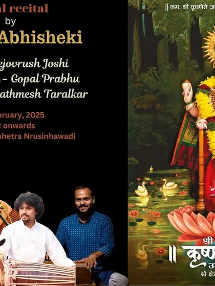 The poster for the 'Krushnaveni Utsav', where I had the honor of performing my 'Seva' at Datta Guru’s lotus feet.