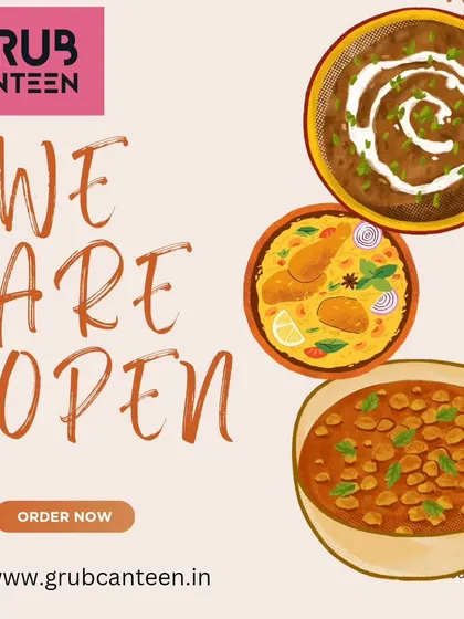 This graphic announces the start of my delivery operations in Sector 132, Noida. My focus is on providing office goers with healthy and delicious Indian meals like Dal Makhani, Chicken Biryani, and Chole.