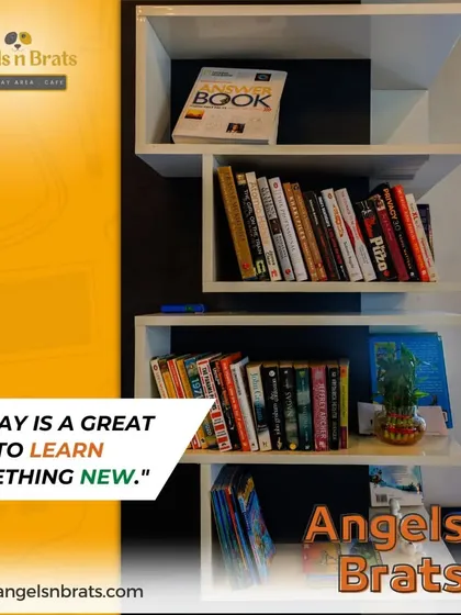 Sometimes, a little quiet time is just as important. We have a small reading corner with a collection of books for kids who want to take a break from the action and dive into a new story.