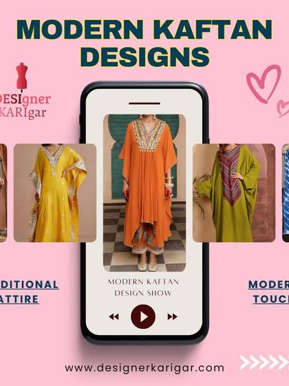 An overview of the modern kaftan designs we offer. We blend traditional attire with a modern touch to create these comfortable and stylish outfits.