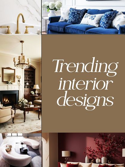 A summary of trending interior designs. This collage gives a quick visual overview of the styles and elements that are shaping modern luxury homes.