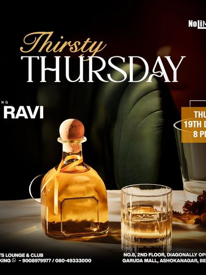 The poster for a 'Thirsty Thursday' event at Nolimmits.