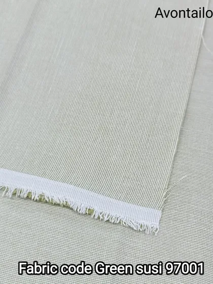 This is a high-quality Susi Izaar fabric in a light green color. It is made of soft cotton, is easy to iron, and is very comfortable in hot weather.