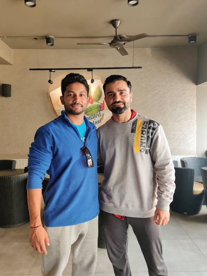 Two coaches, one frame. With my friend and fellow CrossFit coach. We share a commitment to making India fit, one person at a time.