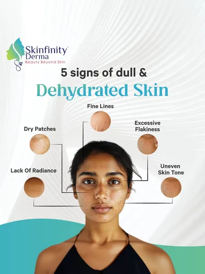 Does your skin show signs of dehydration like fine lines, dry patches, or a lack of radiance? These are common issues, especially with our climate. We offer targeted solutions like the HydraFacial to deeply cleanse, exfoliate, and infuse your skin with much-needed hydration for a plump, healthy look.