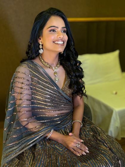 A beautiful, candid shot of Niharika at her engagement. This no-filter, no-edit photo shows how radiant she looks.