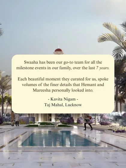 A heartfelt testimonial from a long-term client, praising my team's attention to detail and personal involvement in their family's milestone events over 7 years.