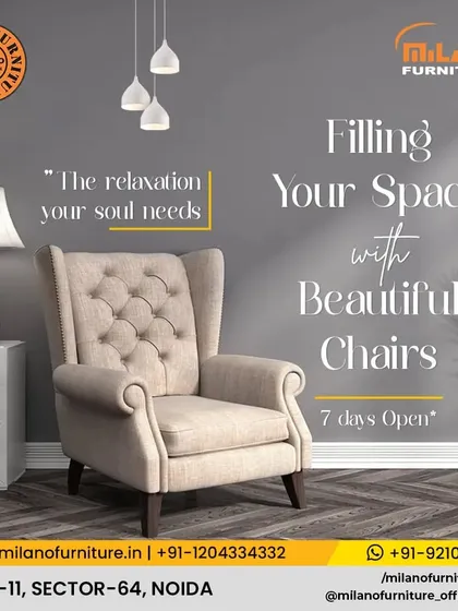 This classic high-back armchair with button tufting is designed for relaxation. We have many lobby and bedroom chair designs ready in our stock.