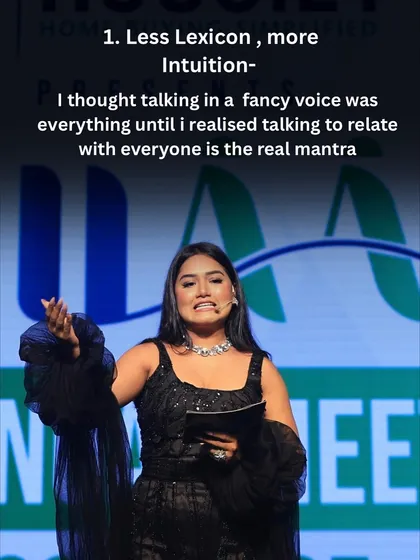 This is one of my core beliefs. It's not about using fancy words, but about connecting with intuition. The real mantra is to relate to everyone in the room, making the event feel personal and inclusive.