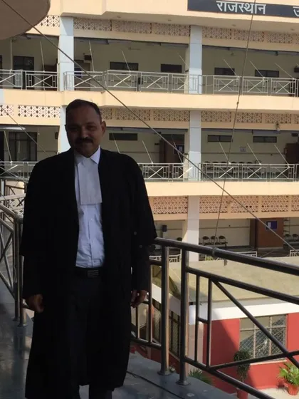 On the balcony of the Rajasthan High Court in Jaipur.